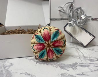 Handmade Embroidered Christmas Ornament