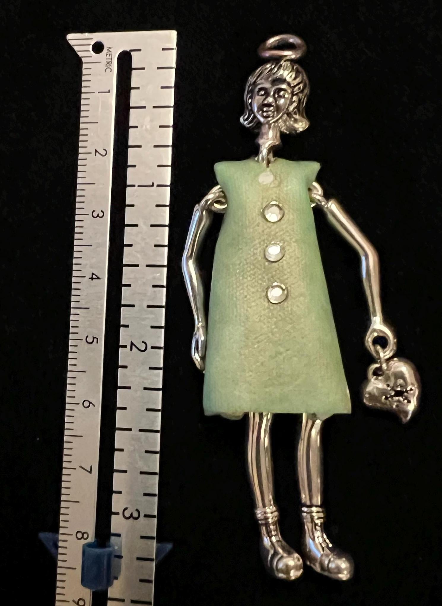 Vintage Servane Gaxotte Girl Necklace Pendant Charm - Etsy