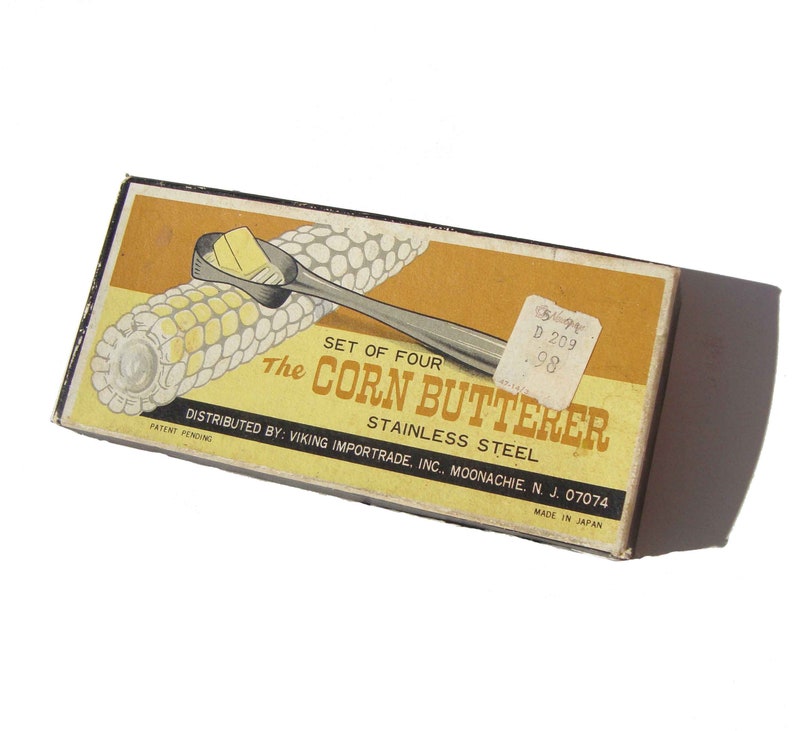 Vintage Corn Butterer Utensils Set of 4 in Original Box Etsy