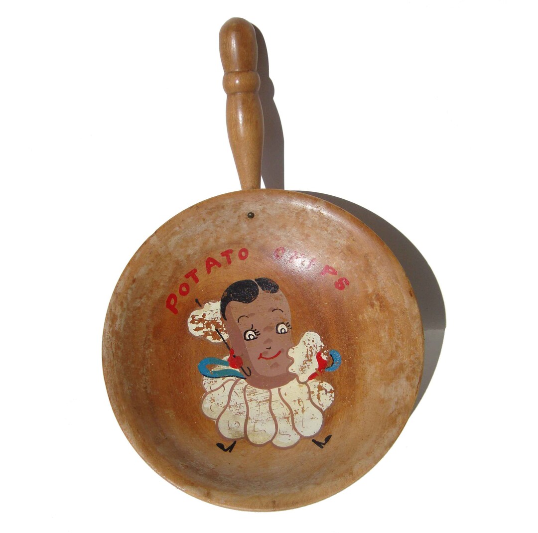 Vintage 50s Snack Bowl Potato Chips Wooden Wall Décor - Nasco Japan - Etsy