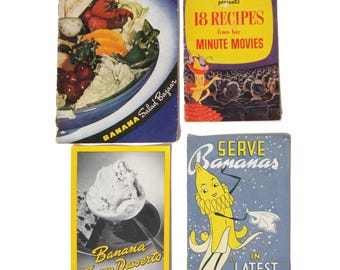 Vintage Banana Recipe Booklets & Pamphlets – Lot of 4