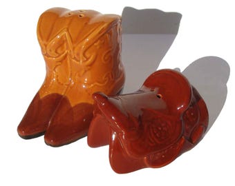 Vintage S&P Western Boots Saddle Salt Pepper Shakers – Five and Dime