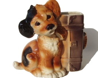 Vintage Royal Copley Dog Skip Planter Vase