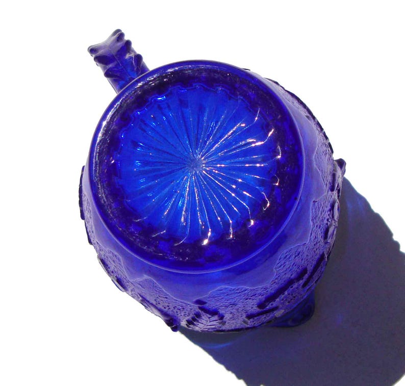 Antique Cobalt Glass Creamer Pitcher Delaware Pattern US Glass EAPG - Etsy