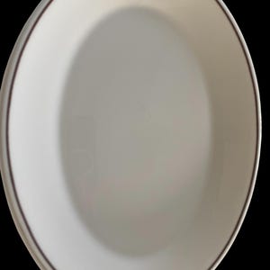 Oval vintage French Arcopal restaurant plates from 1950s, set of 5, tempered glass with glossy finish, dine as if you are in France.