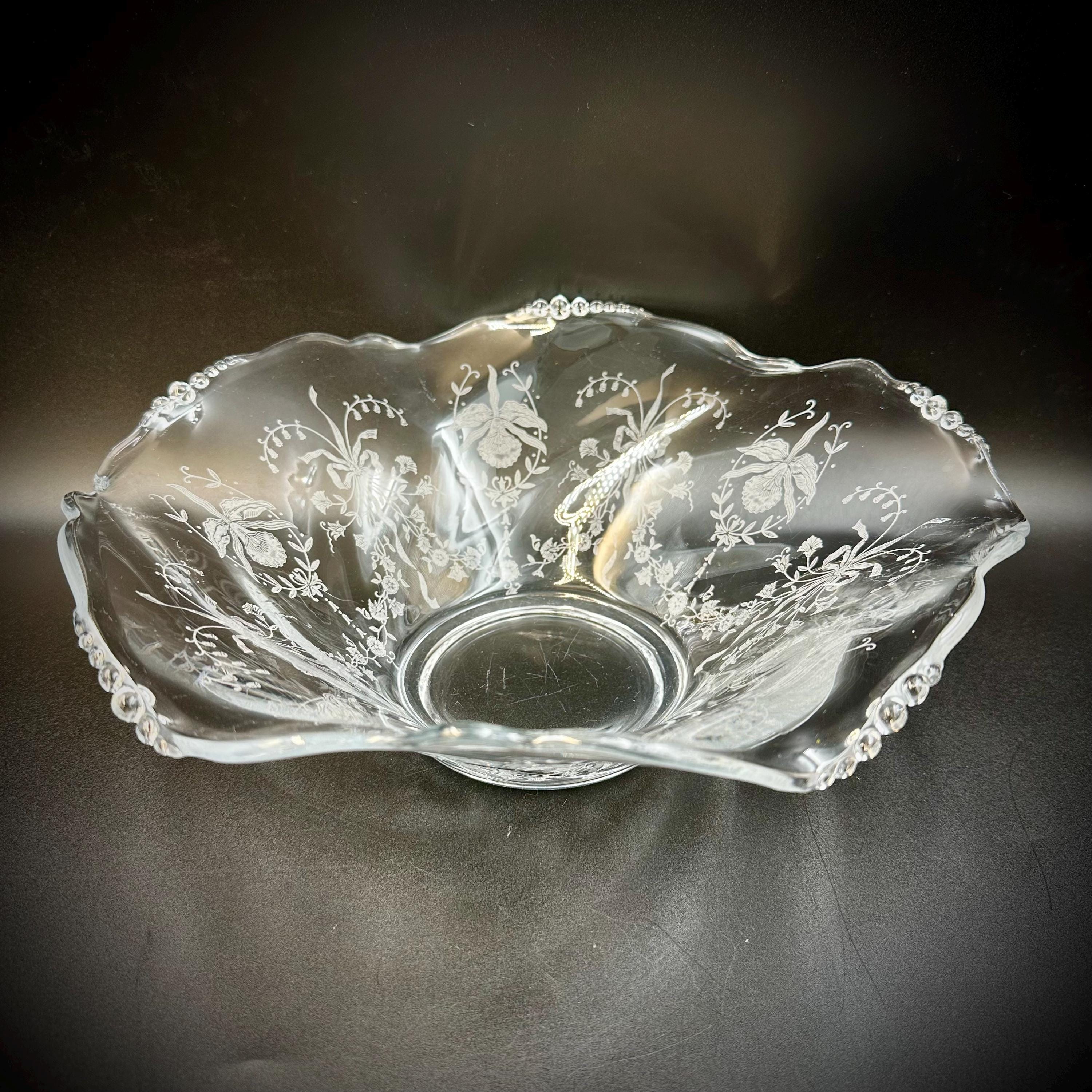 ヘイシー社　Heisey Orchid オーキッド　ボウルとグラス　エレガント Heisey Orchid - Etsy