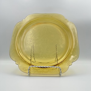 Vintage Amber Depression Glass - Madrid Dinner Plate