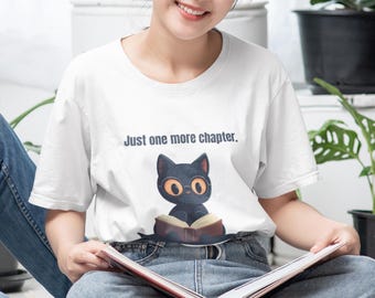 Nur noch ein Kapitel T-Shirt - Katzen-Bücherwurm Unisex-T-Shirt