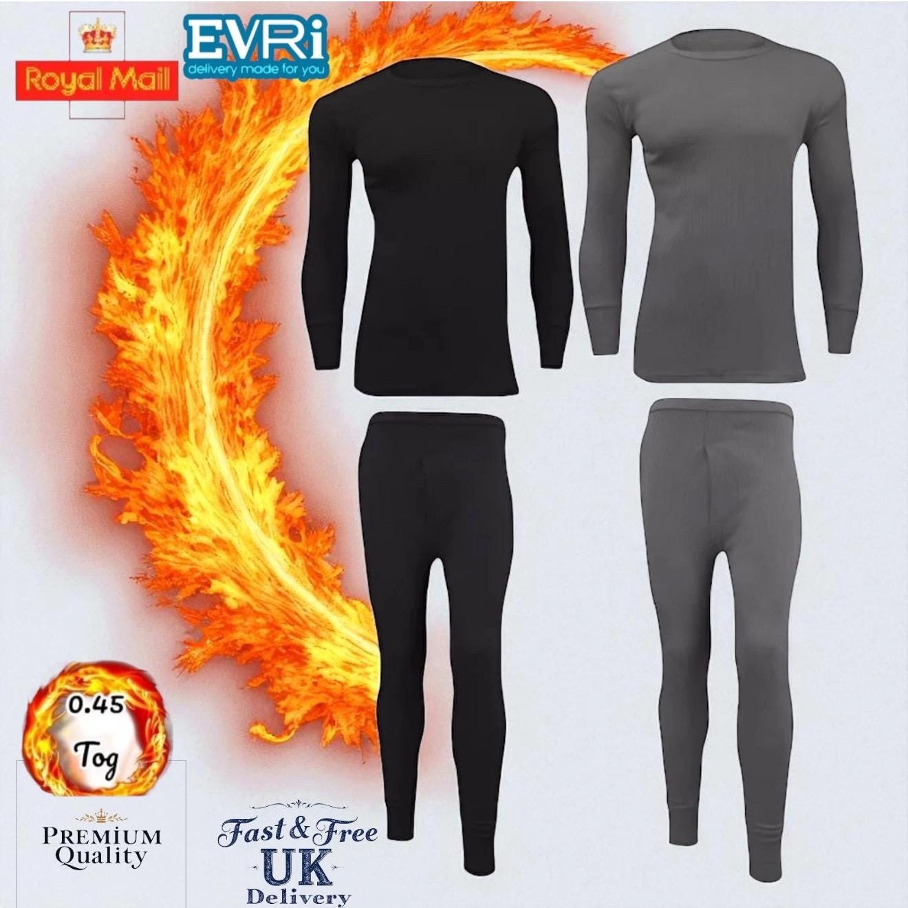 Highlander Unisex Thermo Microfleece Set – Langarm-Shirt & Leggings, Für Winter-Aktivitäten