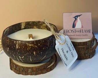 Tropical Soy Wax Candle in Natural Coconut Shell | Essential Oils | Eco-Friendly | Handmade