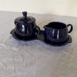 Homer Laughlin Fiestaware Cream and Sugar in Cobalt