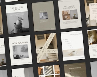 75+ Modern Instagram Canva Templates: Social Media Kit (Digital Download)