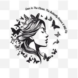 Vlinder png, vlindertransformatie png, prachtig vlindersilhouet,