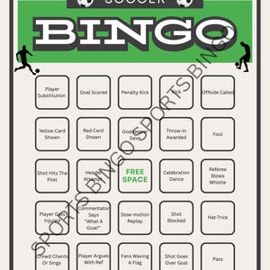 Soccer Bingo