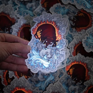 RESTOCKED! The Unicorn and the Bull -MATTE METALLIC- Vinyl Sticker