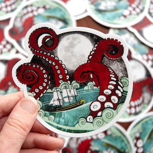 Kraken Attack Vinyl Sticker