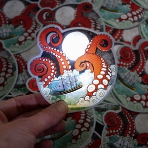 RESTOCKED Kraken Attack -MATTE METALLIC- Vinyl Sticker