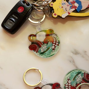 Kraken Attack Acrylic Keychain