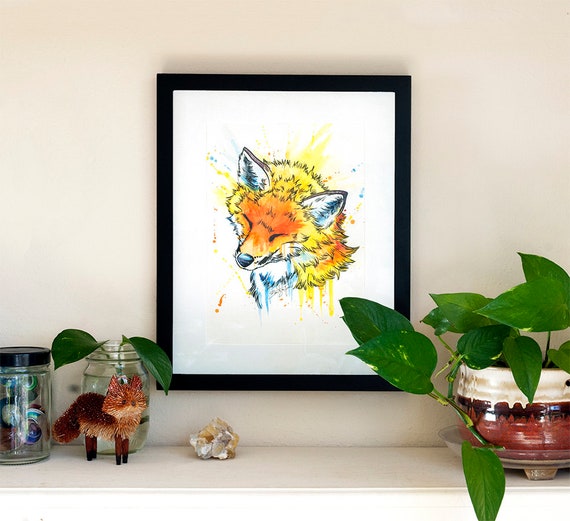 RETIRING SOON!!! Fox Watercolor Giclee Art Print
