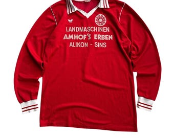 Vintage ERIMA West Germany Football Jersey Alikon Sins XL 80s