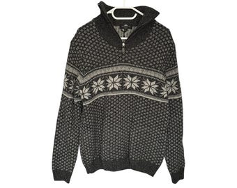 Maglione da uomo Gloriette Vienna in lana con zip a 1/4 Tg S