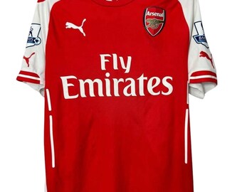 ARSENAL 2014/15 Wilshere 10 Home Football Shirt Soccer JERSEY Puma sz S MEN