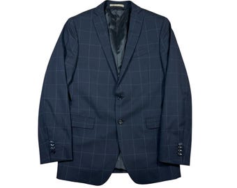 Blazer azul marino de lana para hombre Paoloni, talla S