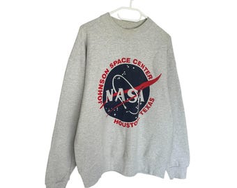 Vintage 90er Jahre NASA Johnson Space Center Sweatshirt Sz L