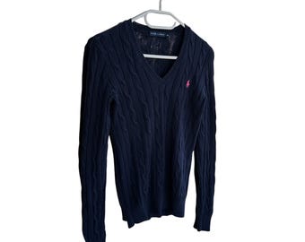 ポロ ラルフローレン レディース ケーブルニット Vネックセーター サイズ S-XS