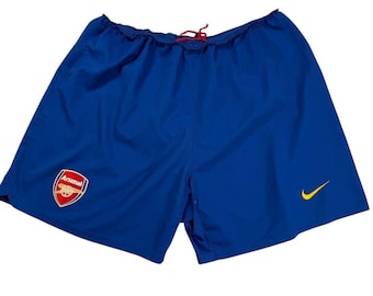 Vintage Nike Arsenal Total 90 Navy Mens Football Shorts Sz L