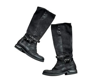 Botas altas de cuero para mujer Vintage A.S 98 Airstep, talla 8.5 US