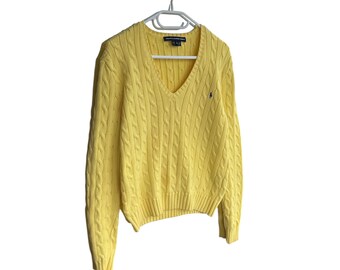 Ralph Lauren Sport Woman Cable Knitted Sweater Sz L