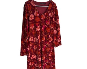 Gudrun Sjöden Velour Long Woman Dress Sz L