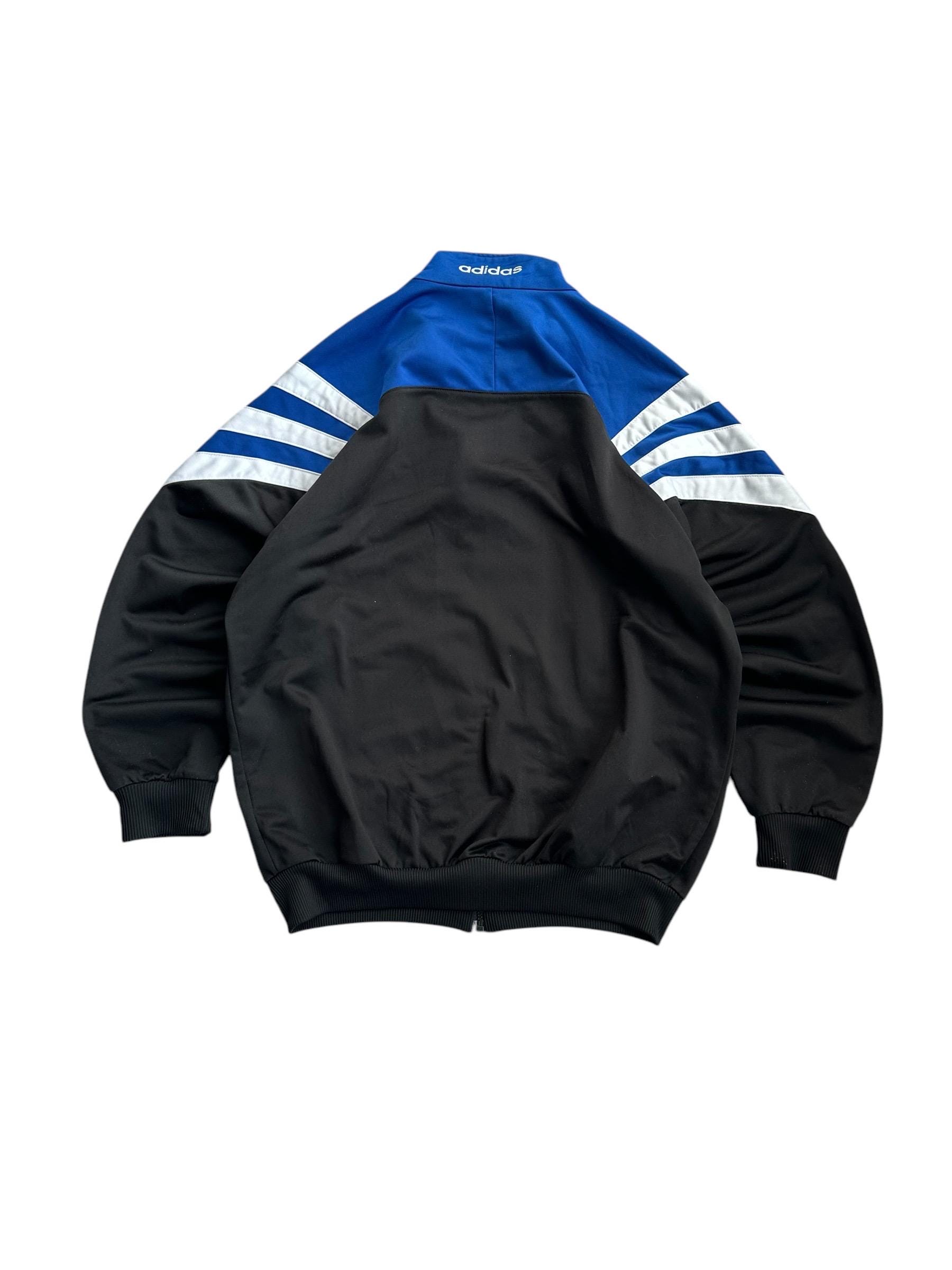 90s-00'S Adidas Women's Track Jacket, Size L, Long Sleeve polyester black type Vintage Second Hand