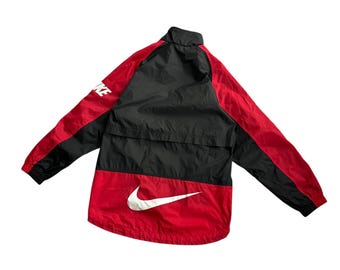 Vintage Nike Nylon Big Swoosh Hooded Jacket - Etsy