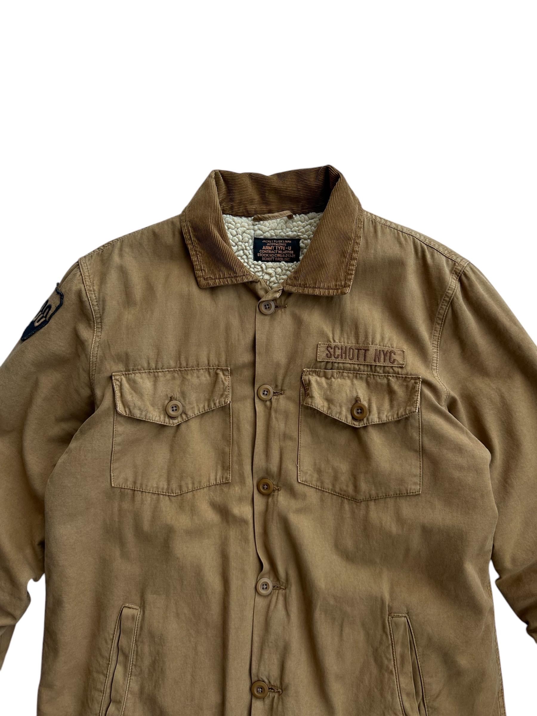 Vintage Schott Army Type-u Flyers Man 90s Sherpa Jacket - Etsy Israel