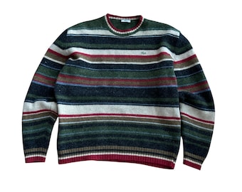 Vintage Lacoste Wool Milticolor Sweater Sz M