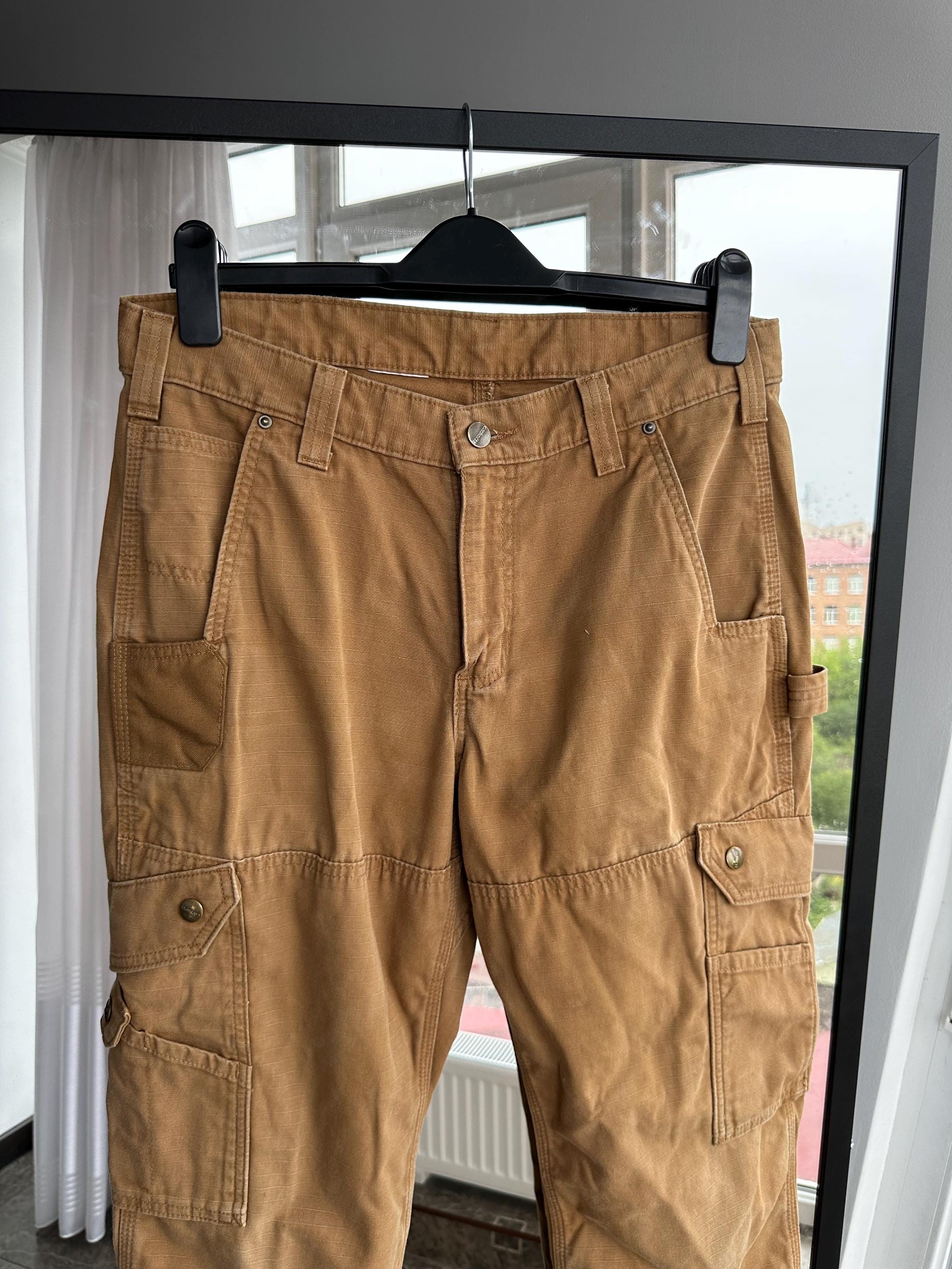Vintage Carhartt Cargo Workwear Brown Cordura Pants Sz 32 - Etsy