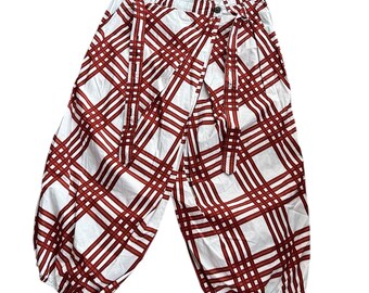 RUNDHOLZ Avant Garde Plaid Drop Crotch Pants