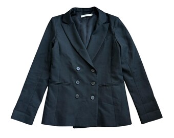 Sandro Woman France Double-Breasted Blazer Jacket Sz M