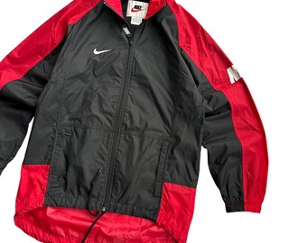 Vintage Nike Nylon Big Swoosh Hooded Jacket - Etsy