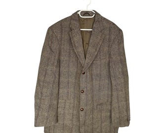 Vintage Harris Tweed Barutti Wool Men’s Blazer Jacket Sz XL