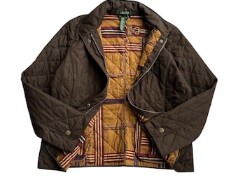 Vintage Polo Ralph Lauren Brown Woman Quilted Jacket