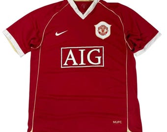 MANCHESTER UNITED 2006 2007 Home Football Shirt Soccer Jersey NIKE sz M