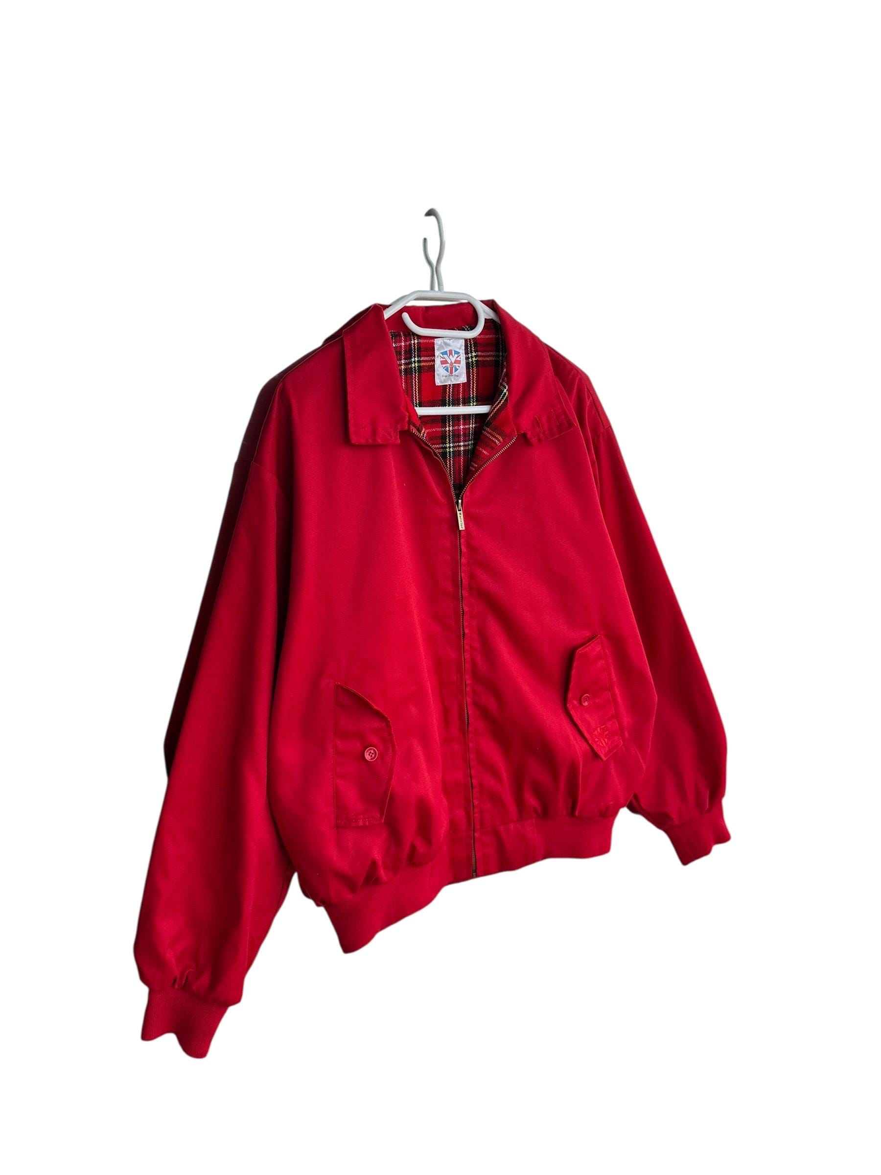 Vintage Warrior Red Harrington Jacket Made in England Tartan
