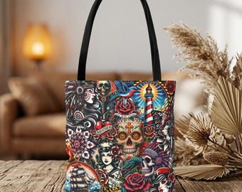 NEW Ed Hardy Black Tattoo Print Backpack New With Tags - Etsy display picture 3