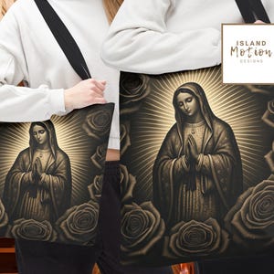Virgin Mary Bag, Virgen de Guadalupe, Our Lady of Guadalupe, Virgin Mary of Guadalupe, Religious Bag, Catholic Bag for Mass, Catholic Art
