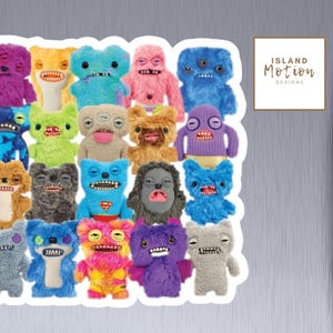 Fuggler Inspired Die-Cut Magnets, Fuggler Magnet, Fuggler Decals, Funny Ugly Monster Magnet, Fuggler Accessories, Fuggler Art, Fuggler Gift