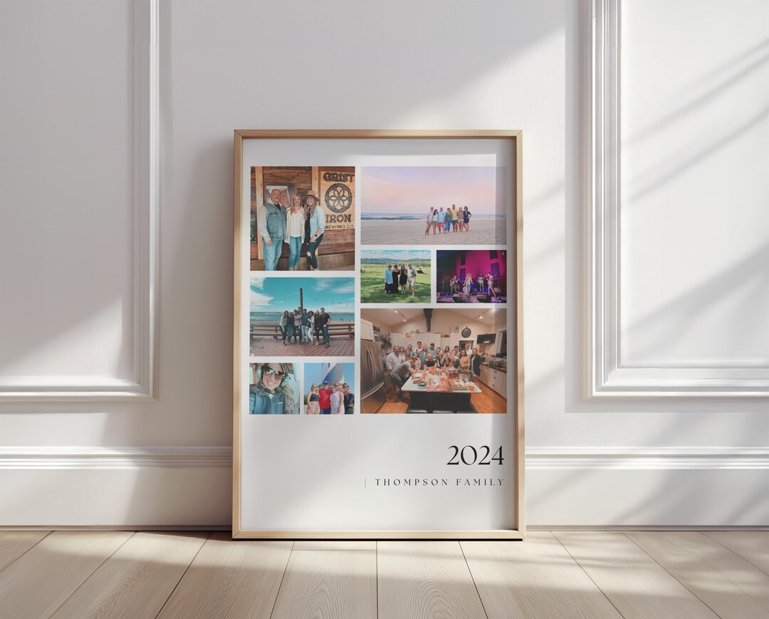 Family Year in Review Photo Collage Template (canva, 11x14 Digital ...