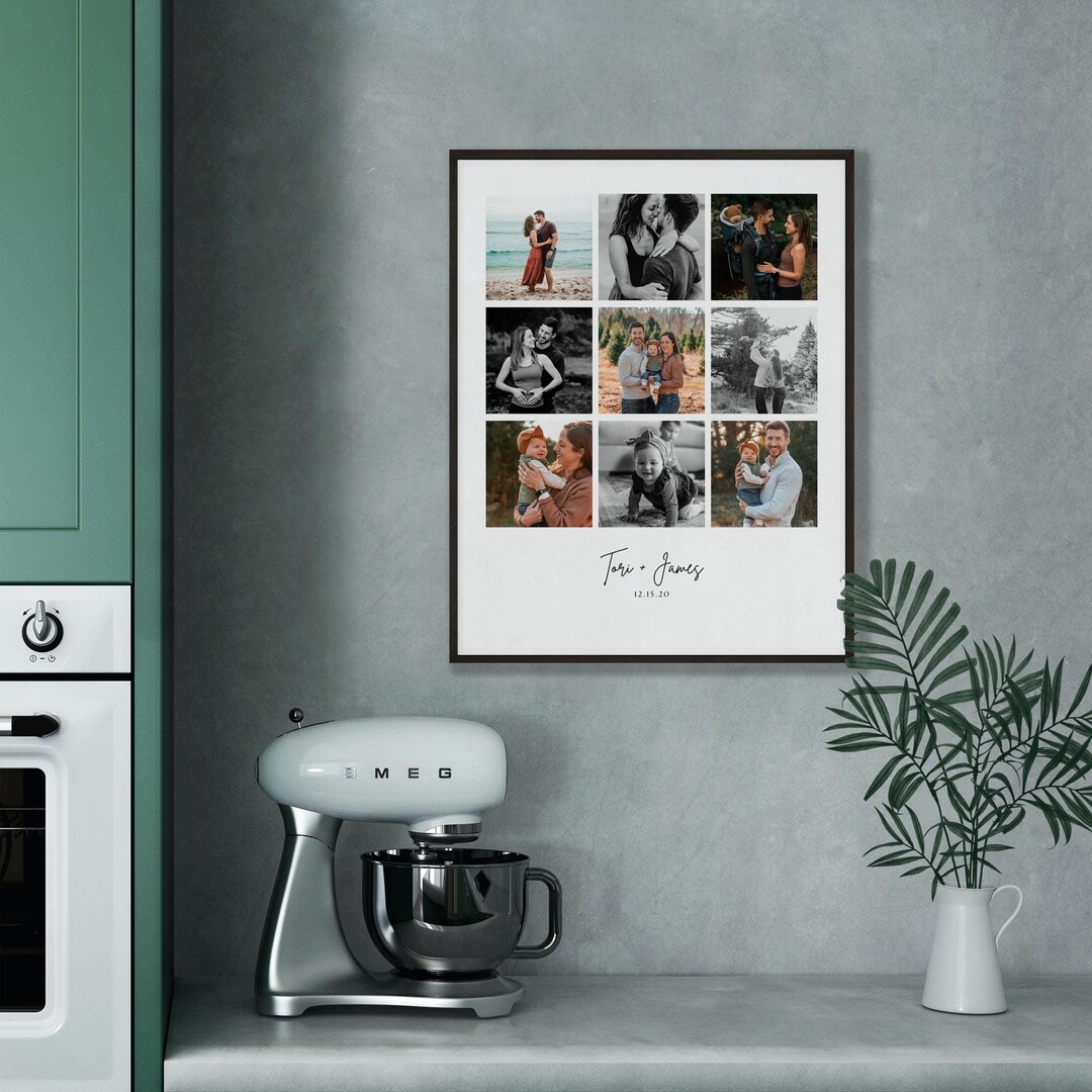 Personalized Family Photo Collage Art: Custom Home Decor (printable ...